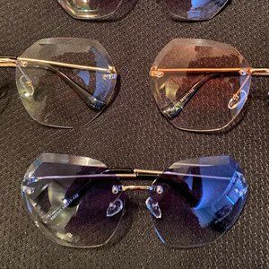 Octagon UV400 Oversized Rimless Sunglass